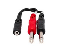 Hosa Technology HosaTech 6 inch YMP-434 3.5mm TRSF to Dual 1/4 inch TS Stereo Breakout Cable