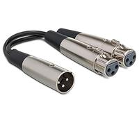 Hosa YXF-101.5 Dual XLR3F to XLR3M Y Cable, 18 Inch