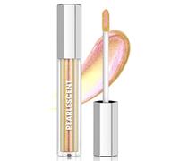 HOSAILY Gold Glitter Lip Gloss Liquid Lipstick, Diamond Shimmer Metallic Sparkly Iridescent Chameleon Lip Gloss Gift for Women, Long Lasting Waterproof Highly Pigment Holographic Shiny Lip Makeup08