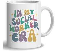HOSALA -11Oz- In My Social Worker Era Coffee Mug, Social Worker Gifts, National Social Worker Month Gifts, Social Work Appreciation Gifts, Ceramic Glossy Mug For Family, Friends, Coworkers
