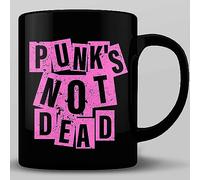 HOSALA -11Oz- Punk's Not Dead Coffee Mug, Funny Punk Gift Mug, Punk Rock Tea Cup, Punk Lover Gift, Punk Rock Gift, Punk Band Gift Mug, Ceramic Glossy Mug Gift For Family, Friends, Coworkers