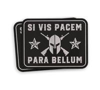 HOSALA (2Pcs-3 in) Si Vis Pacem para Bellum Embroidered Patch If You Want Peace Prepare for War Patriot Gift, Inspirational Quotes Decor Accessories, Patriotic Iron-on Patches for Bags, Clothes