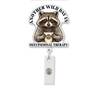 HOSALA Another Wild Day in Occupational Therapy Retractable Badge Reel with Aligator Clip, Occupational Therapist ID Badge Holder, PT OT Accessories, Therapist Gift for Family, Friends (1Pcs-2in)