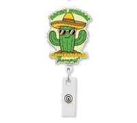 HOSALA Nacho Average Occupational Therapist Retractable Badge Reel with Aligator Clip, Funny Occupational Therapy ID Badge Holder, PT OT Accessories, Therapist Gift for Family, Friends (1Pcs-2in)