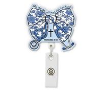 HOSALA She Works Willingly with Her Hands Retractable Badge Reel Aligator Clip, Funny ER ICU RN Nurse Practitioner ID Badge Holder, Healthcare Worker Accessories, Gift for Family Friend (1Pcs-2in)