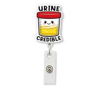 HOSALA Urine Credible Retractable Badge Reel with Aligator Clip, PCT Dialysis Tech ID Badge Holder, Nephrology Kidney Nurse Accessories, Nurse W ift for Family, Friends, Coworkers (1Pcs-2in)