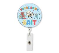 HOSALA You're Doing Gait Occupational Therapy Retractable Badge Reel with Aligator Clip, Occupational Therapist ID Badge Holder, PT OT Accessories, Therapist Gift for Family, Friends (1Pcs-2in)