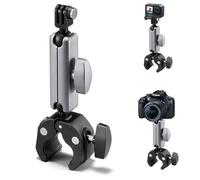 Hosann Century Motorcycle Mount, Heavy Duty Adjustable Multi-Device Mount with Secure Clamp for Holding Phones and Cameras During Driving, Traveling and Adventures. (Type à pince)
