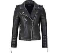 Hosanna Apparel LTD Leather Jacket (UK, Alpha, L, Regular, Regular, Black)