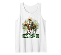 Hosanna! Christian Palm Sunday Jesus Riding a Donkey Tank Top