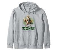 Hosanna! Christian Palm Sunday Jesus riding a Donkey Zip Hoodie