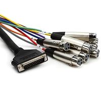 HosaTech DTF-805 5m XLR3F to DB25 Balanced Snake Cable