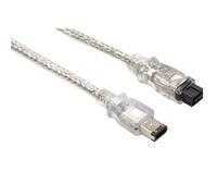 HosaTech FIW-96-106 6ft 6 Pin to 9 Pin FireWire 800 Speaker Cable
