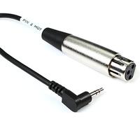 HosaTech XVM-101F 1ft XLR3F to Right Angle 3.5mm TRS Microphone Cable
