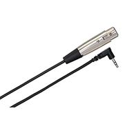 HosaTech XVS-102F 2ft XLR3F to Right Angle 3.5mm TRS Microphone Cable