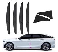 Hosawtek Black Car Door Edge Guards & Corner Guards Combo - 4-Piece Edge Bumpers & 4-Pack Corner Protectors, Easy to Install with Strong Adhesive Backing, Protects Car Doors from Impacts & Scratches