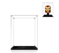 Hosdiy Acrylic Display Case for (Iron Man Helmet) Model - Display case compatible with Lego 76165 (Only Display Case, No Building Set)