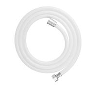Hose 1.5/2/3m Shower Head Hose PVC Flexible Anti Winding Explosion-Proof Water Tube Bathroom Faucet Extension Pipe Garden Hose(White,2m)