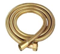 Hose 1.5m/ 2m /3m G1/2 Inch Flexible Shower Hose Stainless Steel Chrome Bathroom Water Head Extension Pipe Garden Hose(Gold,200cm)