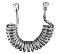 Hose 2/3/5M Spring Flexible Retractable Hose for Showerhead Toilet Bidet Water Pipe Plumbing Bathroom Spiral Shower Garden Hose(Grey,300cm)