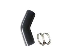 Hose 45 Degree Car Modification with Silicone Tubing High Resistance Water Pipe Intake Intercooler Pressurization Garden Hose(Black,150MM_ID22MM)