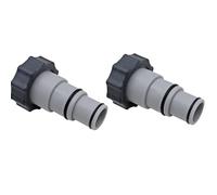 Hose Adapter A with Collar, Converts Threaded Hoses to Clamp Style, Compatible with 1.5 & 1.25-inch Hoses for Intex 4000/2500/2000/1500 GPH Filter Pumps, Salt Systems, 2-Pack