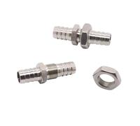 Hose Barb 304 Stainless Steel Hose Tail Barb Connectors 6mm 8mm 10mm 12mm T Type Y Type Pipe Fitting Pagoda Tail Barb Connector(Elbow 2 Way,10MM_2PCS)