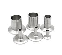 Hose Barb 6 8 10 12 14 16 19 25 32 38 45 51mm X 0.5" 1" 1.5" 2" Tri Clamp 304 Stainless Steel Sanitary Pipe Fitting Homebrew(Ferrule 50.5MM_OD 32MM)