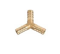 Hose Barb Adapter 1pc Tee 3 Way Brass Pipe Fitting Connector Adapter, Crossed Pagoda 4 Divider, Y-Type Hose Coupling(Dark Yellow,16mm)