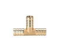 Hose Barb Adapter 1pc Tee 3 Way Brass Pipe Fitting Connector Adapter, Crossed Pagoda 4 Divider, Y-Type Hose Coupling(Light Yellow,5mm)