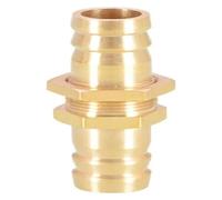 Hose Barb Bulkhead Brass Barbed Tube Pipe Fitting Coupler Connector Adapter, for Gardening Adapters(16Mm Od)