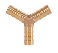 Hose Barb Connector, 1pc 3 Way Y Type Brass Fitting Coppers, Pagoda Pipe Fittings for Gas Water Tube, 4 to 19mm Equal Joint(19mm)
