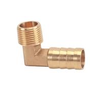 Hose Barb Connector, 1pc PL Type BSP Brass Pipe Fitting, Copper Pagoda Elbow Right Angle Nozzle(8mmx1/8inch)(6mmx1/4inch)