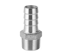 Hose Barb Connector 304 Stainless Steel 1/8" 1/4" 3/8" 1/2" BSP Male Thread Pipe Fitting Barb Hose Pagoda Coupling Tail Connector,3/4",12mm