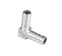 Hose Barb Fittings, 304 Stainless Steel Hose Barb Elbow Pipe Fitting Connector Silver Multiple Sizes(15MM)