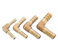 Hose Barb Fittings,Brass Hose Pipe Fitting Coupling Elbow Equal Reducing Barb 4mm-16mm ID Hose Copper Barbed Coupler Connector Adapter(10mm 4mm)