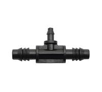 Hose Barb Fittings, Garden Hose Reducing Tee Barb Connector 3/8 to 1/4 Inch for 4mm Drip Irrigation Water Splitter Pack of 10 Black