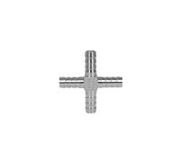 Hose Barb Fittings, Multiple Sizes 304 Stainless Steel Hose Barb BSP Thread Pipe Fitting Connector Tee Y L Cross Elbow(Four Way,20mm)