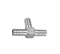 Hose Barb Fittings, Multiple Sizes 304 Stainless Steel Hose Barb BSP Thread Pipe Fitting Connector Tee Y L Cross Elbow(T-Type,19mm)