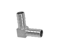 Hose Barb Fittings, Multiple Sizes 304 Stainless Steel Hose Barb BSP Thread Pipe Fitting Connector Tee Y L Cross Elbow(L-Type,25mm)