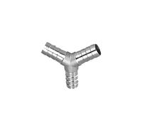 Hose Barb Fittings, Multiple Sizes 304 Stainless Steel Hose Barb BSP Thread Pipe Fitting Connector Tee Y L Cross Elbow(Y-Type,15mm)