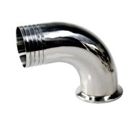Hose Barb Tri Clamp 90 Deg Elbow SUS304 Stainless Sanitary Fitting, for Quick-fit Connection Accessories(32mm-K50.5mm)