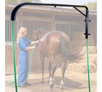 Hose Boom, Horse Wash Stall Hose Boom, Hose Boom Arm Wall Mount Preventing Tangling and Trampling While Washing Your Horse, 180 Swivel Horse Boom Arm Fits for Standard Garden Hose, Hose Not Included