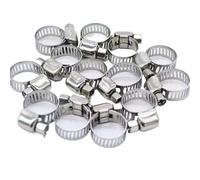 Hose Clamp 10pcs 8mm-44mm 304 Stainless Steel Mini Fuel Line Pipe Hose Clamp Clip for Air Water Silicone(18-32mm)
