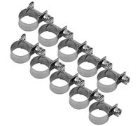 Oumefar Stainless Steel Hose Clamps Set 10Pcs T Bolt Mini Fuel Line Pipe Clamp Clip,Rustproof,Durable Replacement Accessories 6mm 20mm Optional Size (13 15mm)