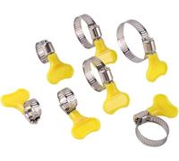 Hose clamp， Adjustable Pipe Clamp Fit 8~38mm O.D Tube Plastic Handle Stainless Steel Butterfly Hose Tracheal Card Fixed Clip 1Pc(1319mm)