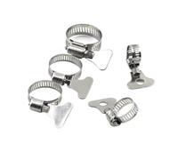 Hose Clamp Kit, 2-10pcs Worm Gear Hose Clamp 6-95mm Adjustable Key Clip Stainless Steel(19-29mm 10pcs)
