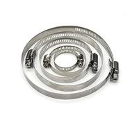 Hose Clamp Kit, 2 PCS Stainless Steel Drive Hose Clamps Adjustable Gear Tube Water Pipe Fixed Clip(Diameter 52-76mm)
