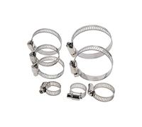 Hose Clamp Kit, Adjustable Worm Drive Hose and Pipe Clamps, 304 SS, Pack of 10, Multiple Sizes(1929mm)