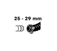 Hose Clamps 2 Pack - Galvanised Steel Adjustable 25mm to 29mm Clips for Large Pond Hoses